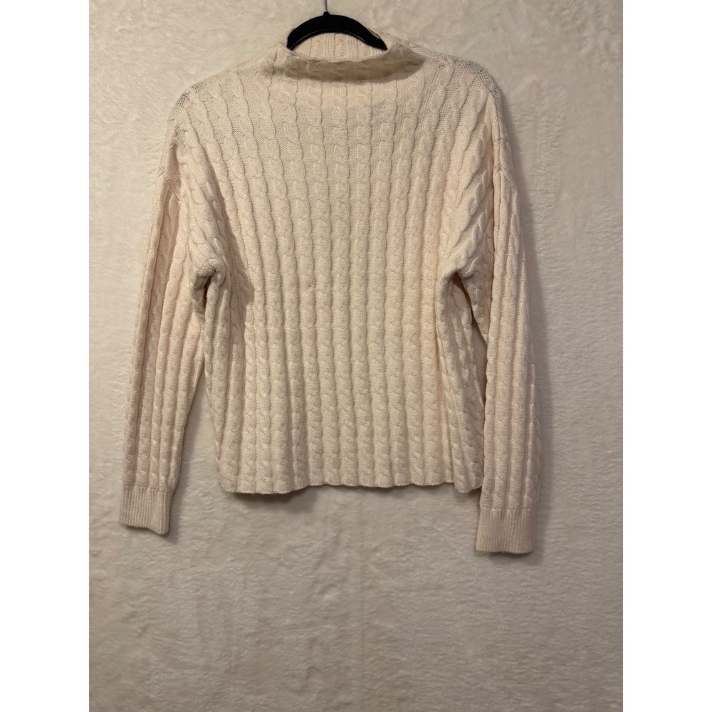 Philosophy Republic Clothing Cream Cable Knit Mock Neck Sweater‎ Small